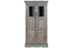 Vitrinenschrank Vintage grau