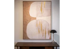 Wandbild Dolmen gold H 140 cm