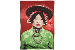 Wandbild Tibetian Girl 70 x 100 cm