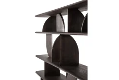 Wandregal Geometric Teak gebeizt