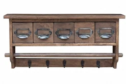 Wandregal Vintage mit Schubladen 66*30*15 cm