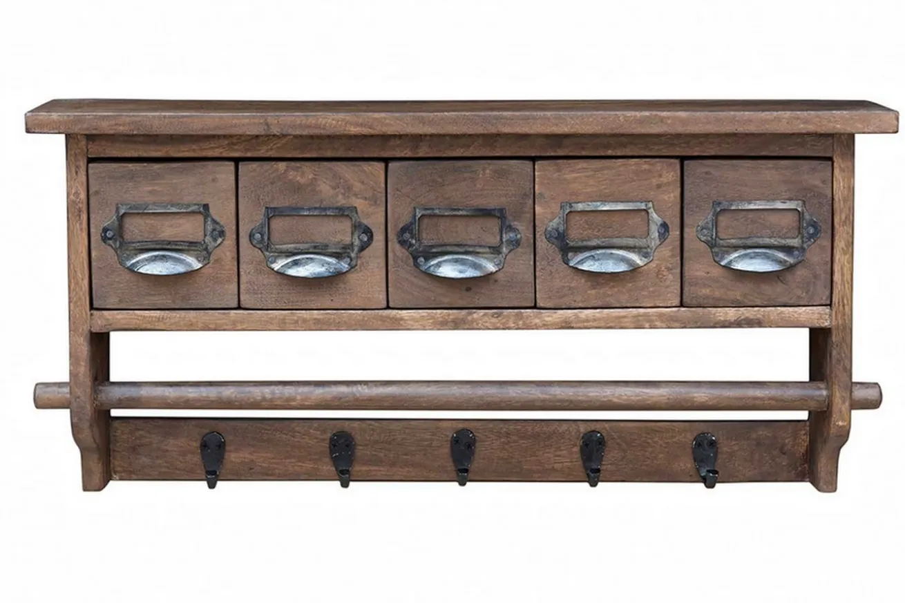 Wandregal Vintage mit Schubladen 66*30*15 cm