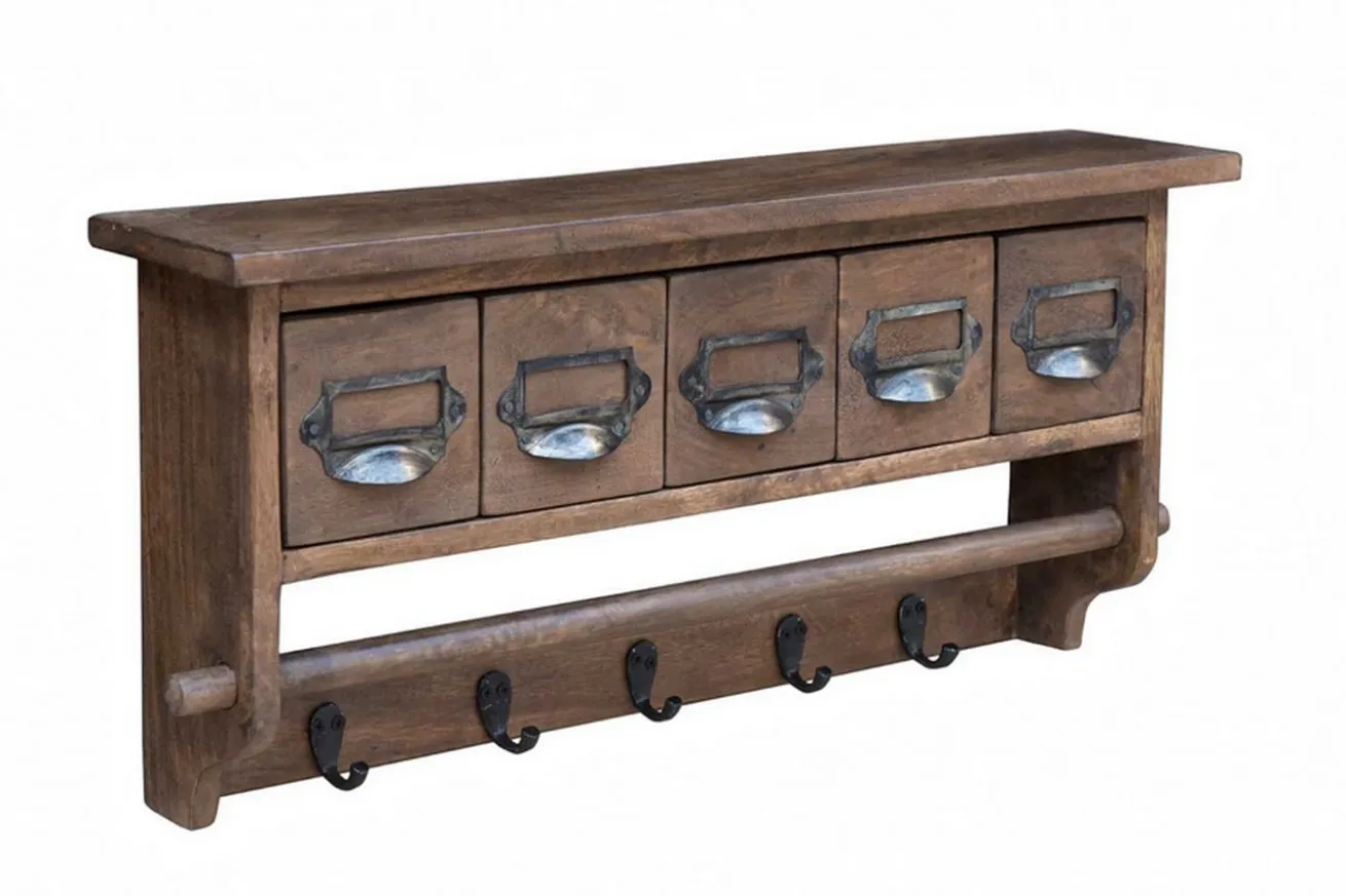 Wandregal Vintage mit Schubladen 66*30*15 cm