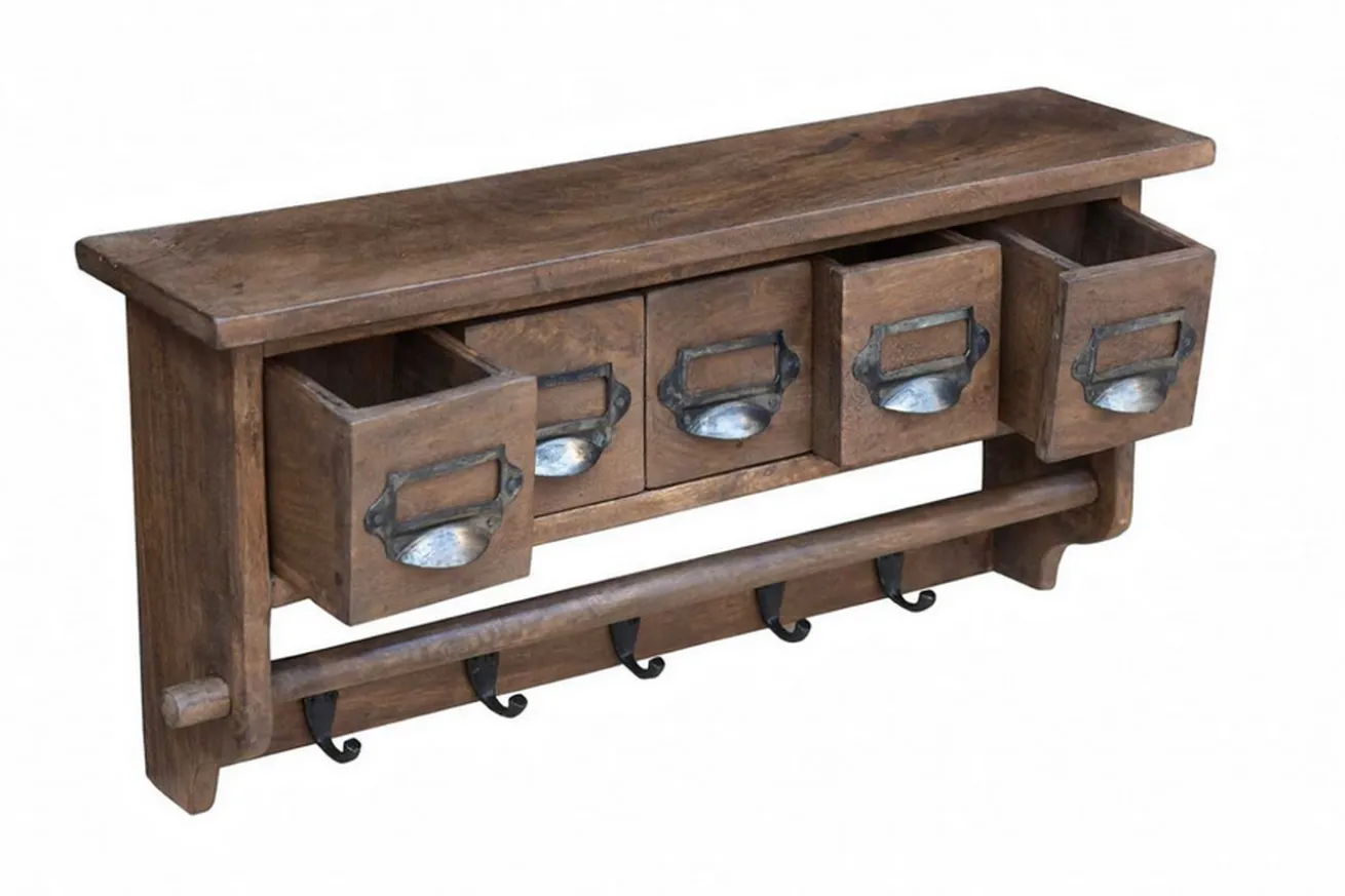 Wandregal Vintage mit Schubladen 66*30*15 cm