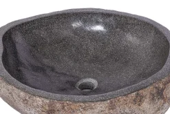 Waschbecken Kiesel oval groß