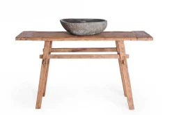 Waschbecken Kiesel rund medium