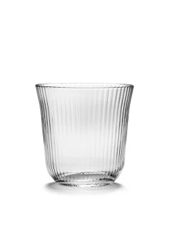 Wasserglas Inku geriffelt H 9 cm