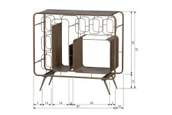 Weinregal Coppa Metall Messing
