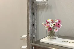 Weinregal Teak grau H 180 cm