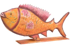 Windlicht Fisch Metall klein