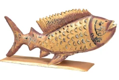 Windlicht Fisch Metall klein