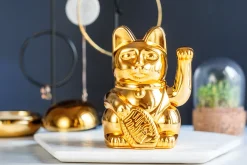 Winkekatze Lucky Cat Cosmic shiny gold