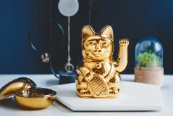 Winkekatze Lucky Cat Cosmic shiny gold