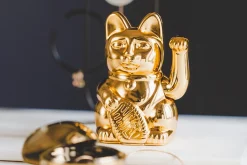 Winkekatze Lucky Cat Cosmic shiny gold