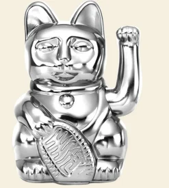 Winkekatze Lucky Cat Cosmic shiny silber