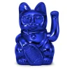 Winkekatze Lucky Cat Cosmic shiny blau