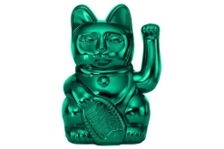 Winkekatze Lucky Cat Cosmic shiny grün