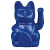 Winkekatze Lucky Cat matt dunkelblau