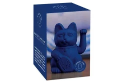 Winkekatze Lucky Cat matt dunkelblau