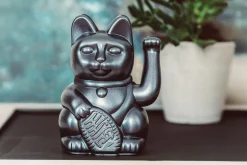 Winkekatze Lucky Cat matt galaxy