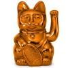 Winkekatze Lucky Cat shiny kupfer