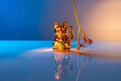 Winkekatze Lucky Cat shiny kupfer