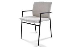 Yves Armlehnstuhl Stoff hellgrau